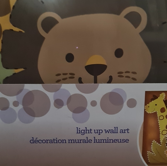🎉SALE!!! Light Up BabiesRUs Giraffe & Monkey Wall Art  NIB - Picture 2 of 3